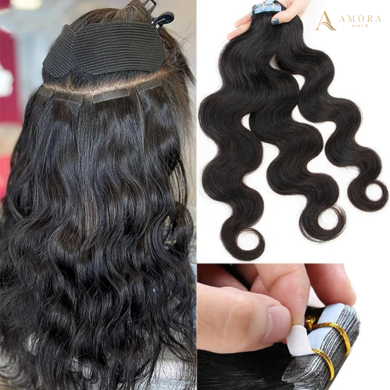 Body Wavy Invisible Tape-in Hair Extensions