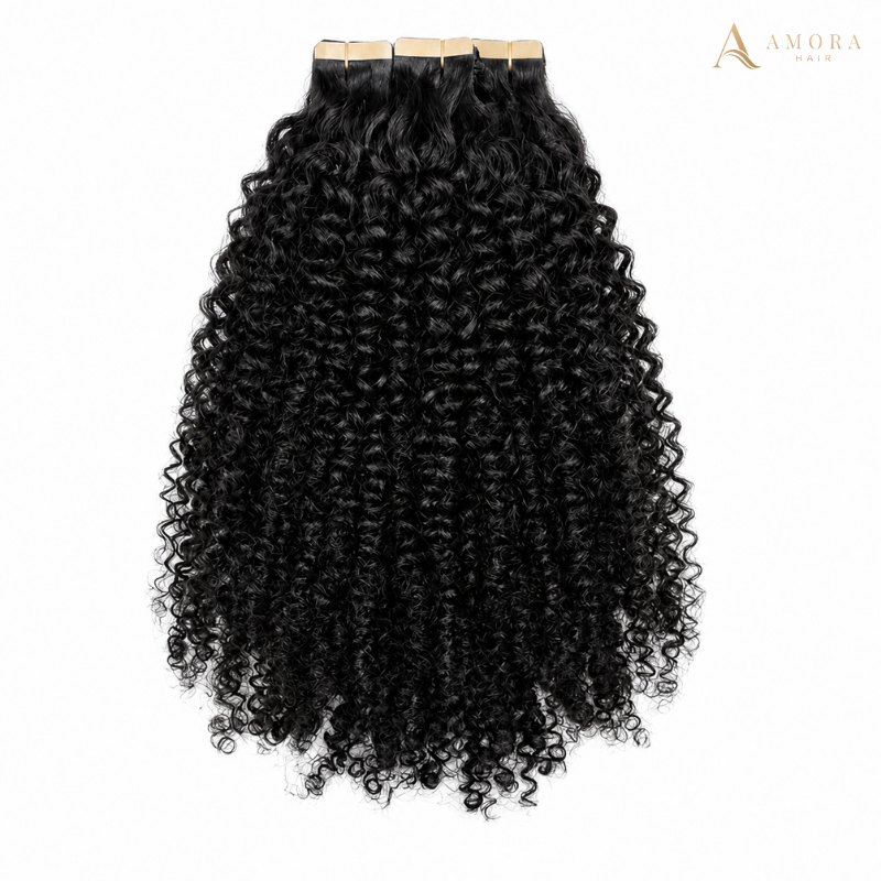 Kinky Curly Long Tape-in Hair Extensions