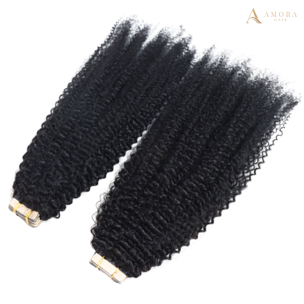Kinky Curly Normal Tape In Hair Extensions