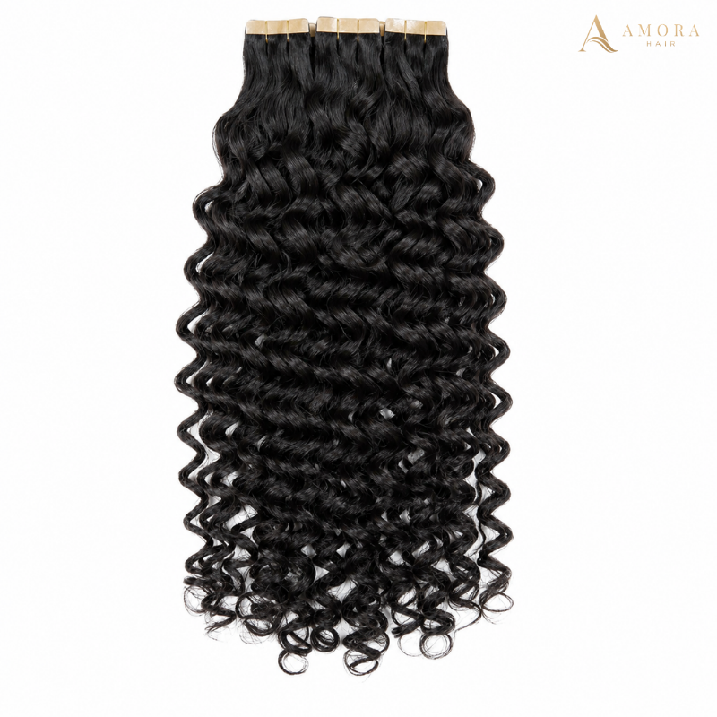 Burmese Curly Long Tape-in Hair Extensions