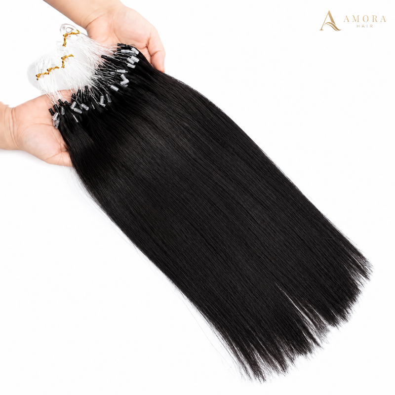 Bone Straight Micro Loop Hair Extensions