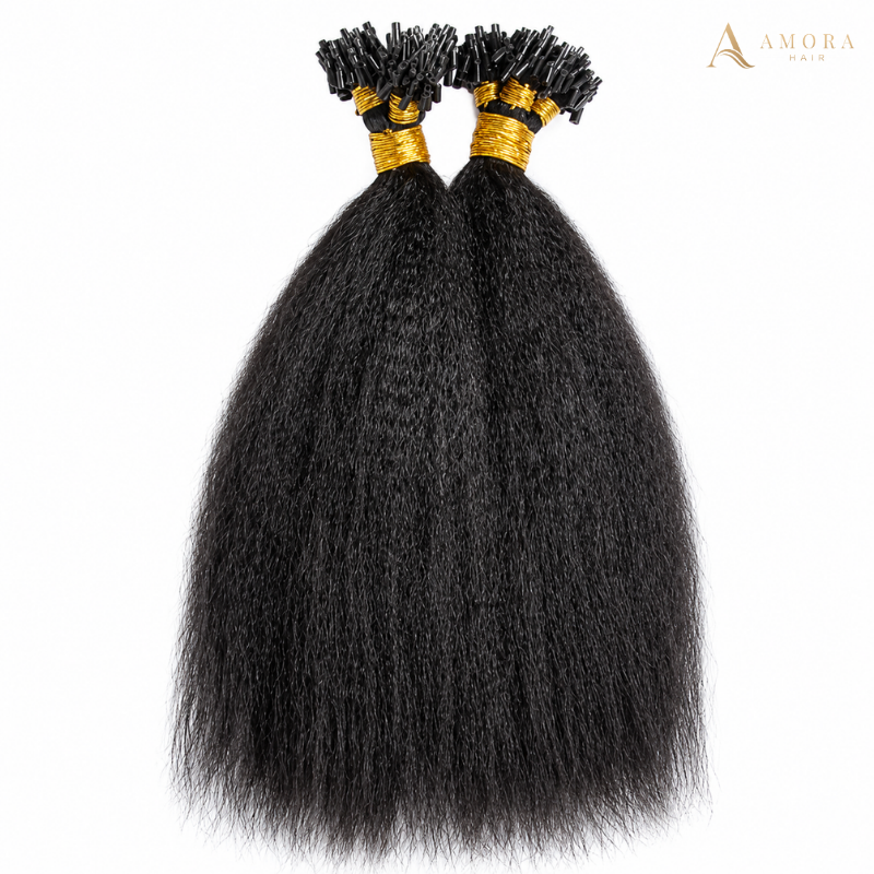 Kinky Straight Micro Loop Hair Extensions
